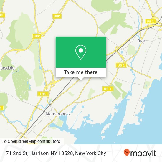 Mapa de 71 2nd St, Harrison, NY 10528