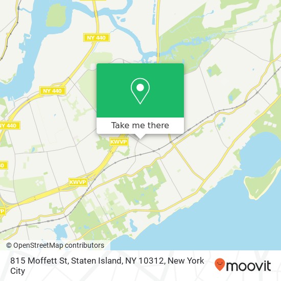 Mapa de 815 Moffett St, Staten Island, NY 10312