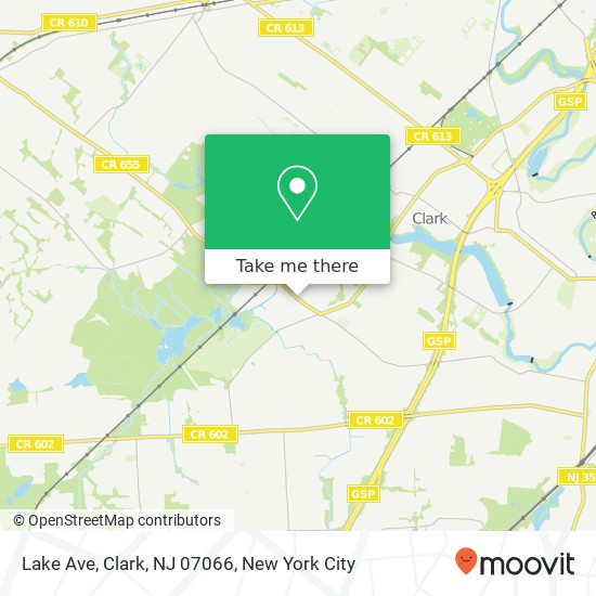 Mapa de Lake Ave, Clark, NJ 07066