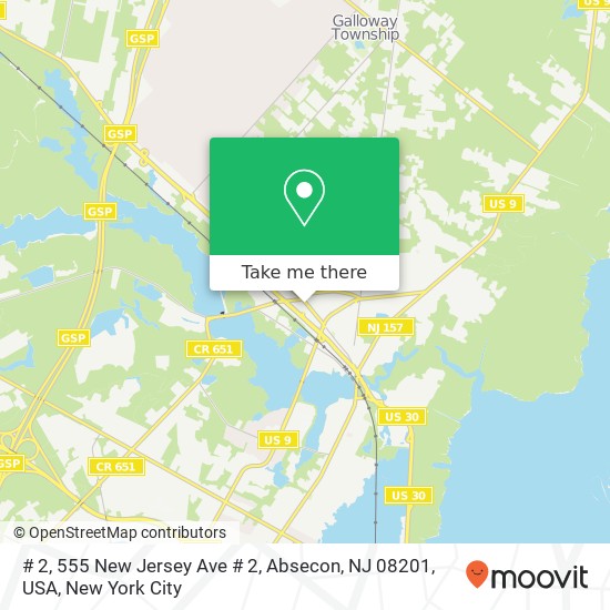 Mapa de # 2, 555 New Jersey Ave # 2, Absecon, NJ 08201, USA