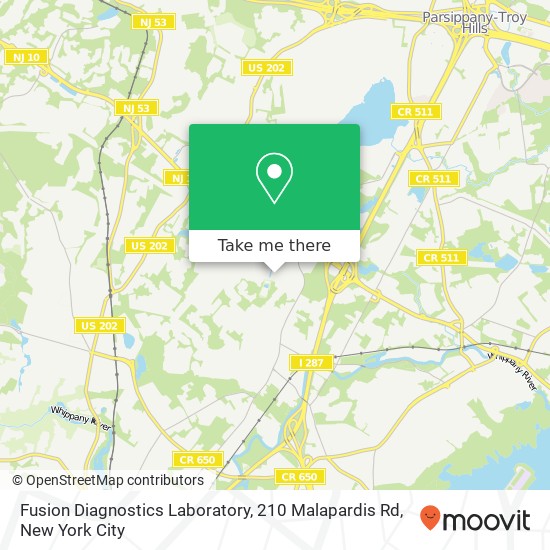 Mapa de Fusion Diagnostics Laboratory, 210 Malapardis Rd