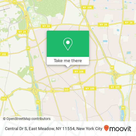 Central Dr S, East Meadow, NY 11554 map