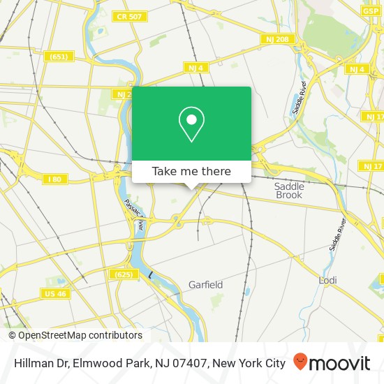 Hillman Dr, Elmwood Park, NJ 07407 map