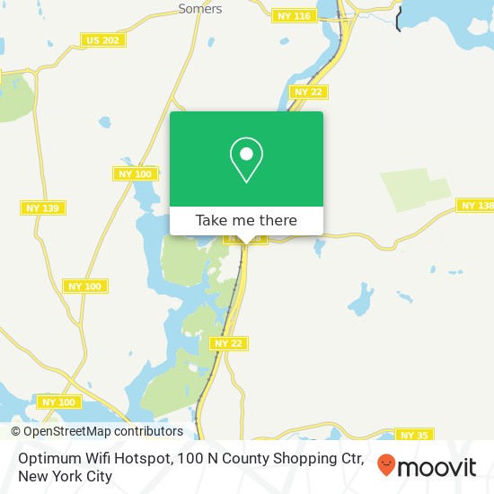 Mapa de Optimum Wifi Hotspot, 100 N County Shopping Ctr