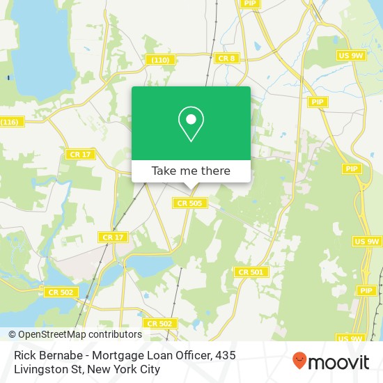 Mapa de Rick Bernabe - Mortgage Loan Officer, 435 Livingston St