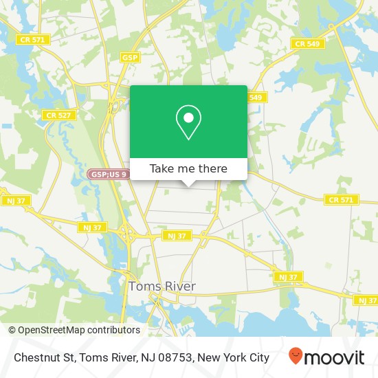 Chestnut St, Toms River, NJ 08753 map