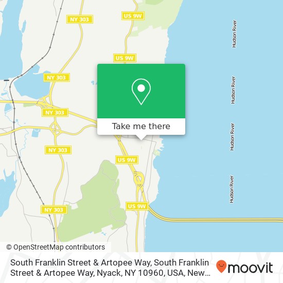 South Franklin Street & Artopee Way, South Franklin Street & Artopee Way, Nyack, NY 10960, USA map