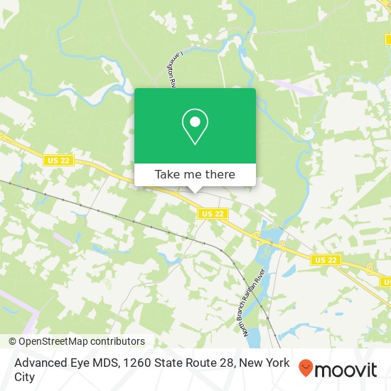 Mapa de Advanced Eye MDS, 1260 State Route 28