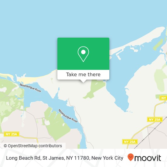 Mapa de Long Beach Rd, St James, NY 11780