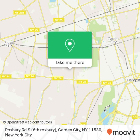 Mapa de Roxbury Rd S (6th roxbury), Garden City, NY 11530