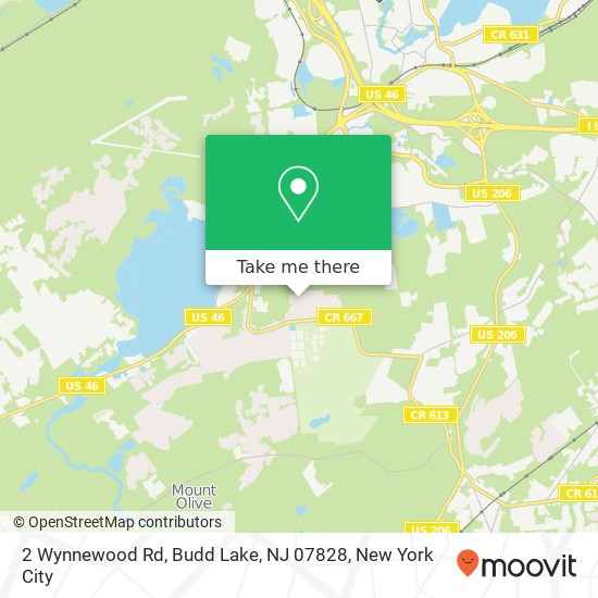 Mapa de 2 Wynnewood Rd, Budd Lake, NJ 07828