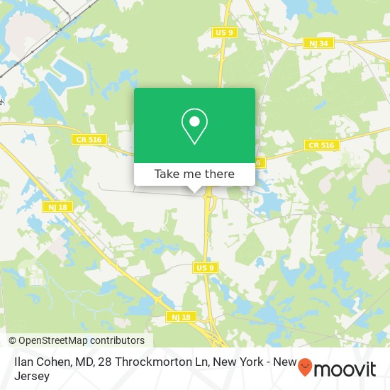 Mapa de Ilan Cohen, MD, 28 Throckmorton Ln