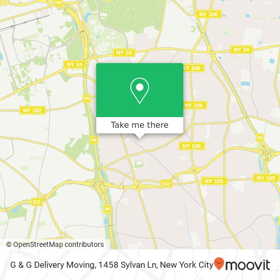 Mapa de G & G Delivery Moving, 1458 Sylvan Ln