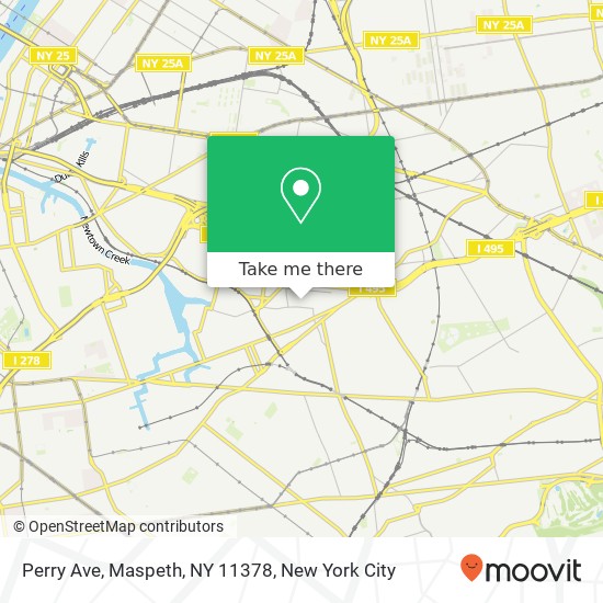 Mapa de Perry Ave, Maspeth, NY 11378