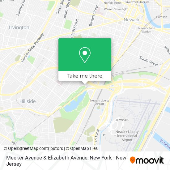 Mapa de Meeker Avenue & Elizabeth Avenue