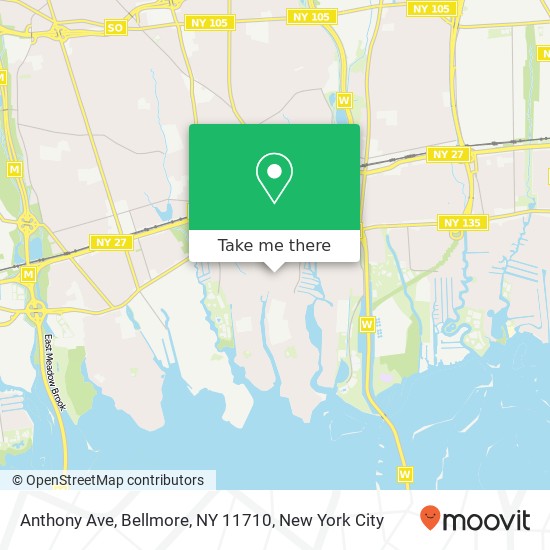 Anthony Ave, Bellmore, NY 11710 map