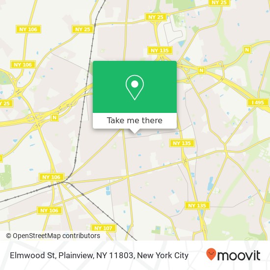 Mapa de Elmwood St, Plainview, NY 11803