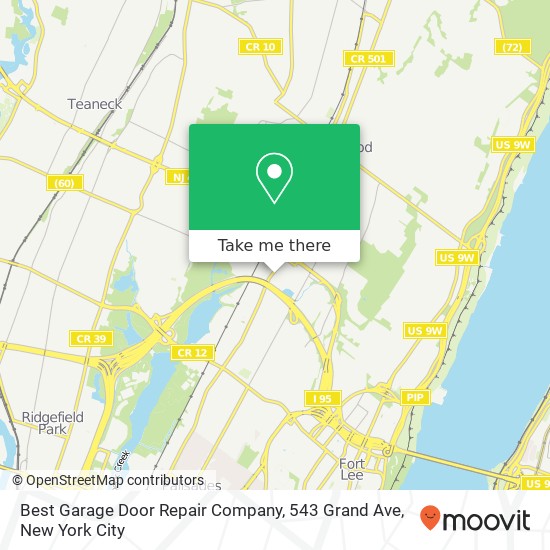 Mapa de Best Garage Door Repair Company, 543 Grand Ave