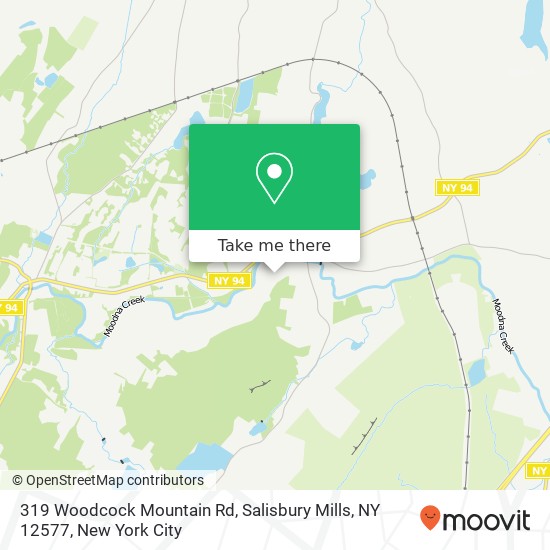 Mapa de 319 Woodcock Mountain Rd, Salisbury Mills, NY 12577