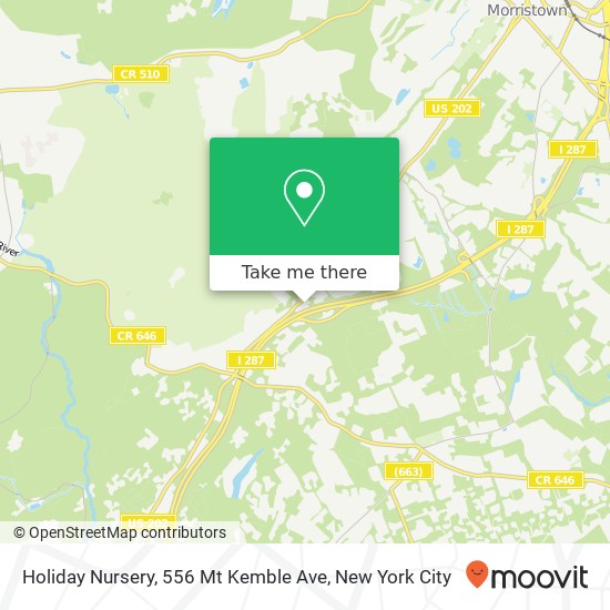 Mapa de Holiday Nursery, 556 Mt Kemble Ave