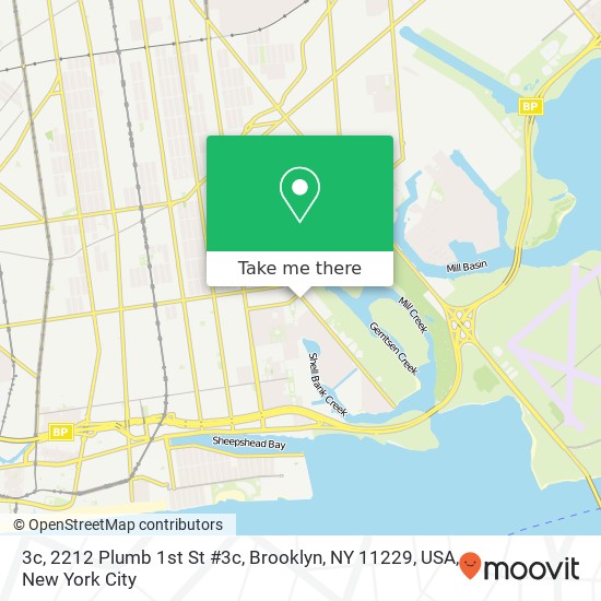 3c, 2212 Plumb 1st St #3c, Brooklyn, NY 11229, USA map