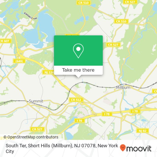 South Ter, Short Hills (Millburn), NJ 07078 map