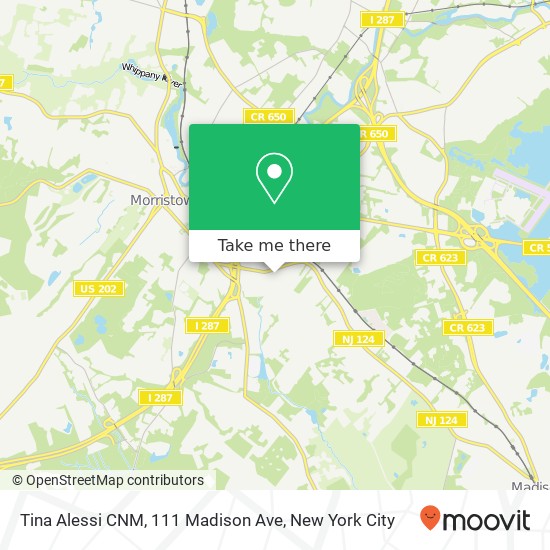 Tina Alessi CNM, 111 Madison Ave map