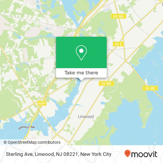 Mapa de Sterling Ave, Linwood, NJ 08221