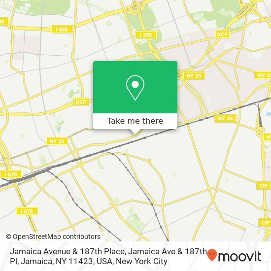Jamaica Avenue & 187th Place, Jamaica Ave & 187th Pl, Jamaica, NY 11423, USA map