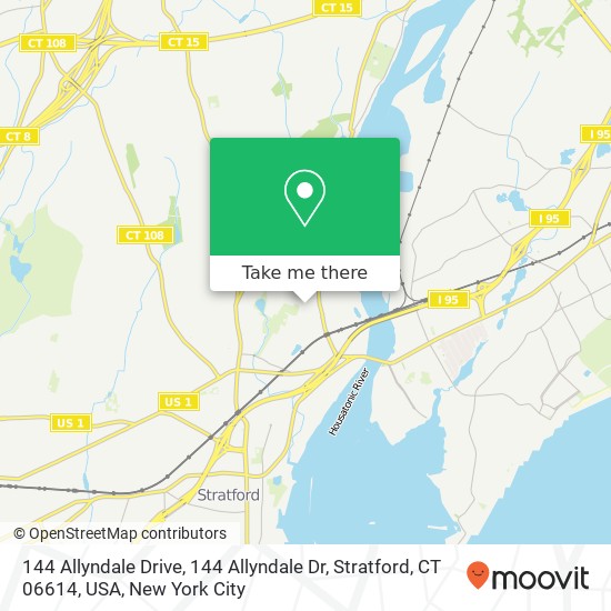 144 Allyndale Drive, 144 Allyndale Dr, Stratford, CT 06614, USA map