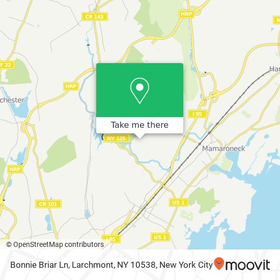 Mapa de Bonnie Briar Ln, Larchmont, NY 10538