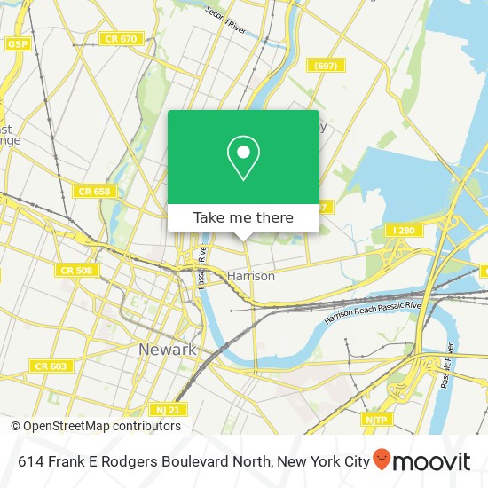Mapa de 614 Frank E Rodgers Boulevard North