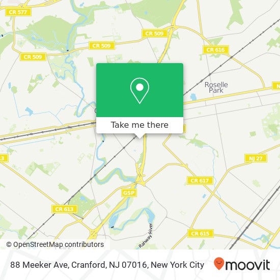 88 Meeker Ave, Cranford, NJ 07016 map
