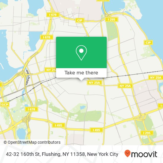 Mapa de 42-32 160th St, Flushing, NY 11358