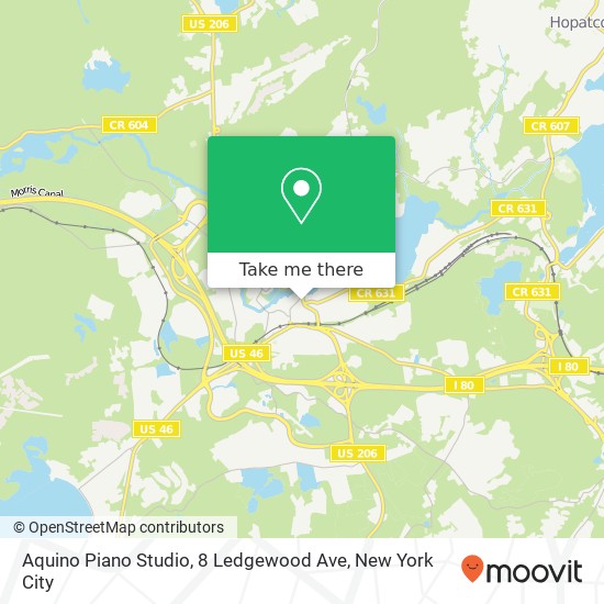 Mapa de Aquino Piano Studio, 8 Ledgewood Ave