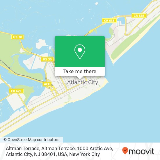 Altman Terrace, Altman Terrace, 1000 Arctic Ave, Atlantic City, NJ 08401, USA map