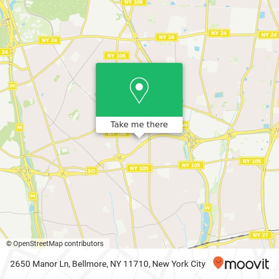 2650 Manor Ln, Bellmore, NY 11710 map