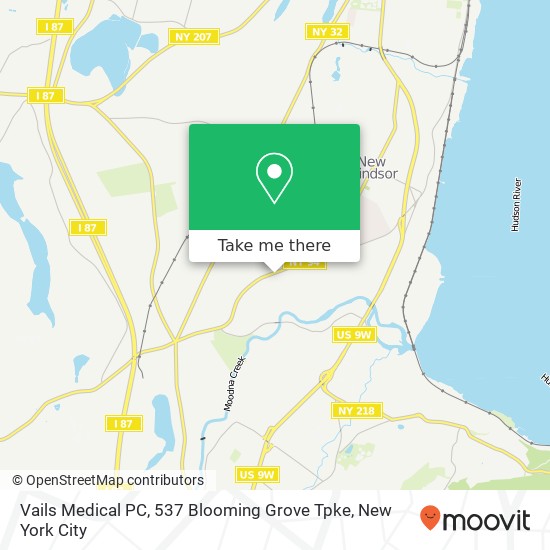 Mapa de Vails Medical PC, 537 Blooming Grove Tpke