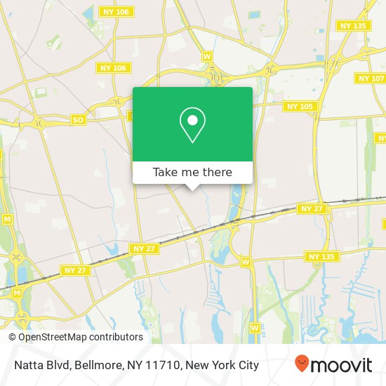 Mapa de Natta Blvd, Bellmore, NY 11710