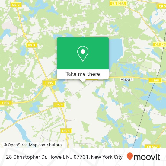 28 Christopher Dr, Howell, NJ 07731 map