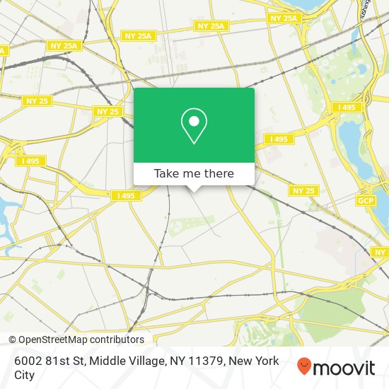Mapa de 6002 81st St, Middle Village, NY 11379