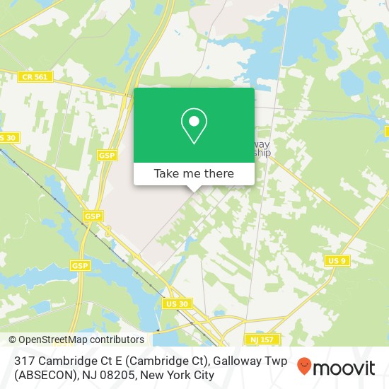 317 Cambridge Ct E (Cambridge Ct), Galloway Twp (ABSECON), NJ 08205 map