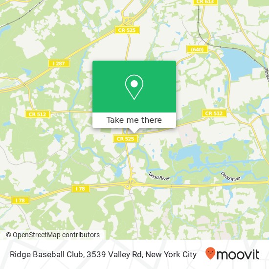 Ridge Baseball Club, 3539 Valley Rd map