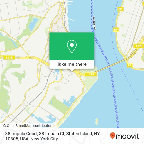 Mapa de 38 Impala Court, 38 Impala Ct, Staten Island, NY 10305, USA
