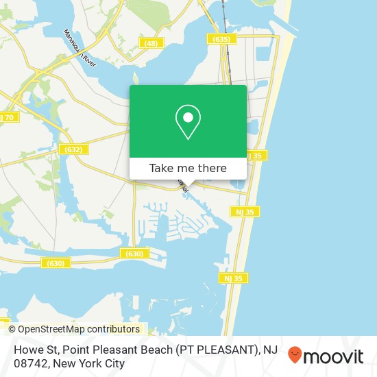 Mapa de Howe St, Point Pleasant Beach (PT PLEASANT), NJ 08742
