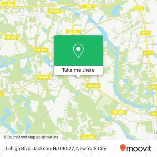 Lehigh Blvd, Jackson, NJ 08527 map