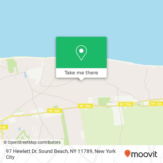 Mapa de 97 Hewlett Dr, Sound Beach, NY 11789