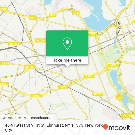 48-91,91st St 91st St, Elmhurst, NY 11373 map