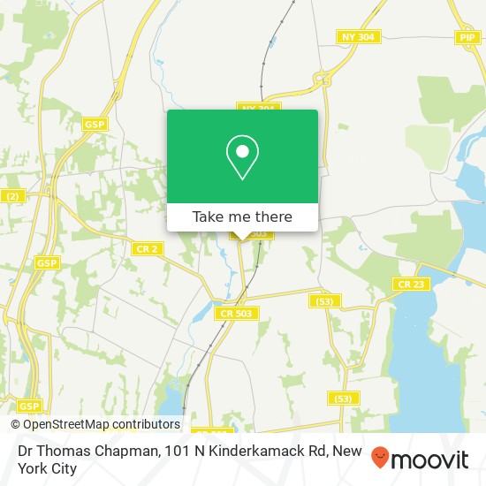 Dr Thomas Chapman, 101 N Kinderkamack Rd map