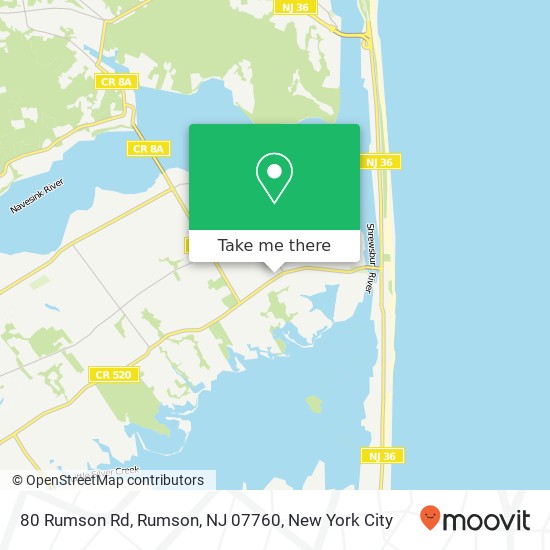 80 Rumson Rd, Rumson, NJ 07760 map